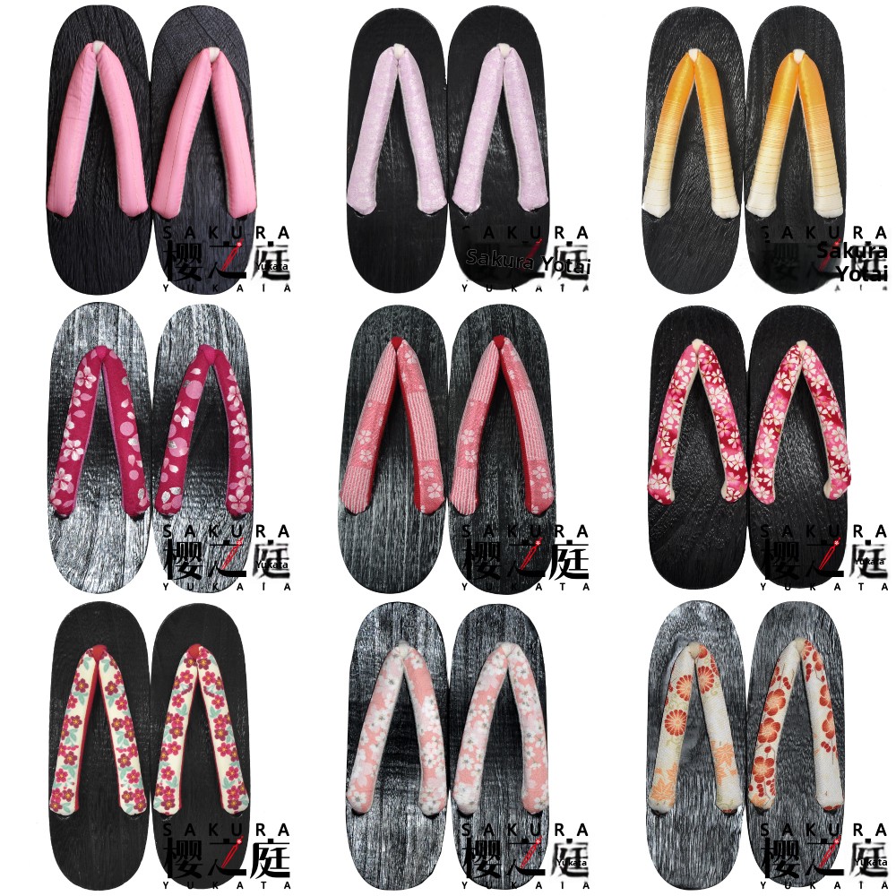 Bathrobe - Sandalias de madera Sakura Yukata, accesorios