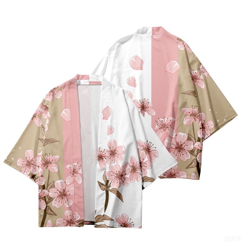 Bathrobe - Verano Mujer estampado de flores Kimono