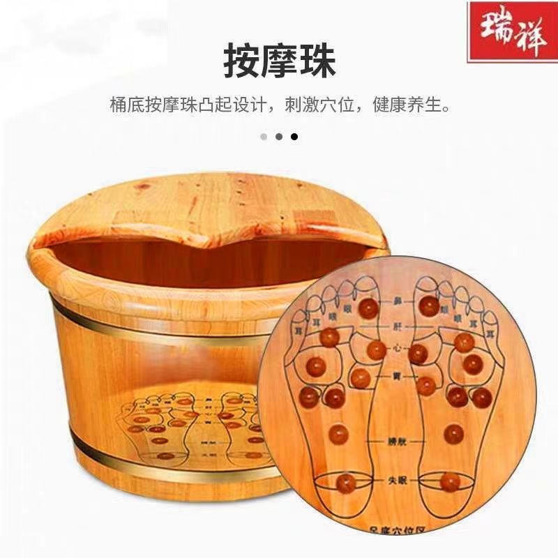 Cubo de madera de cedro para r - Spa Massager reseña y precio