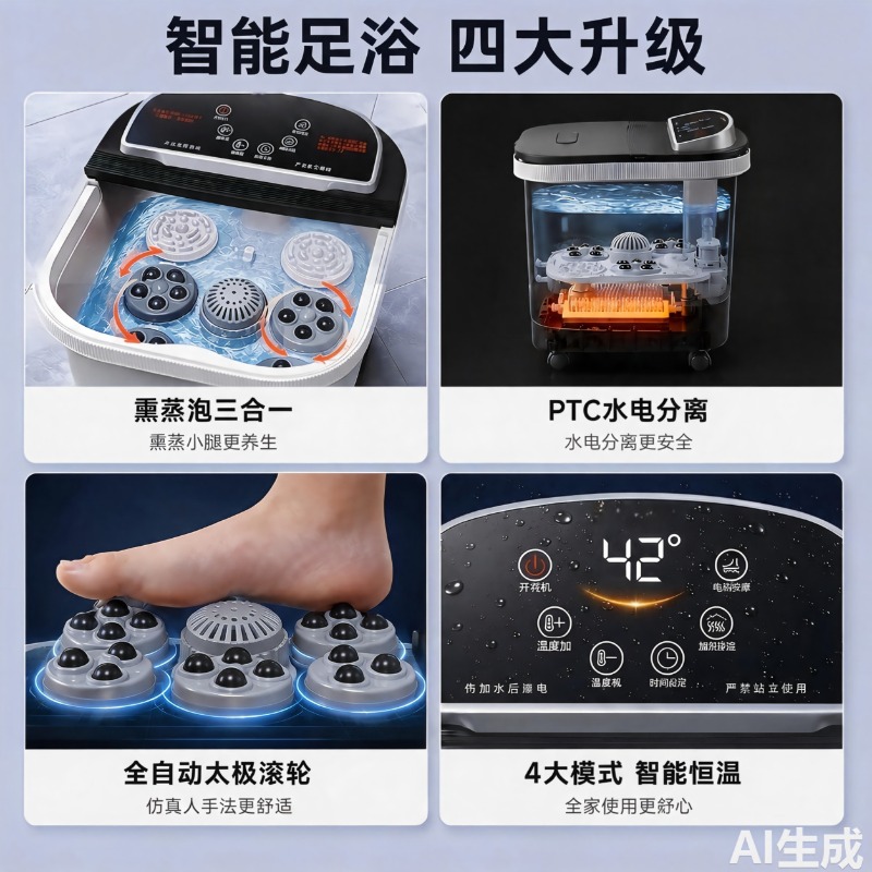 Bañera Eléctrica para Pies, co - Spa Massager reseña y precio